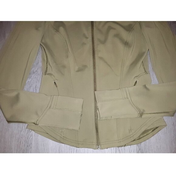 Lululemon InStill Full Zip Jacket Bronze Green Size 6 Activewear Running Yoga - Picture 9 of 14